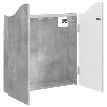 Dartboard Schrank Betongrau 56 x 12 x 63 cm Holzwerkstoff