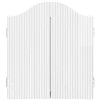 Dartboard Schrank Hochglanz Wei? 56 x 12 x 63 cm Holzwerkstoff