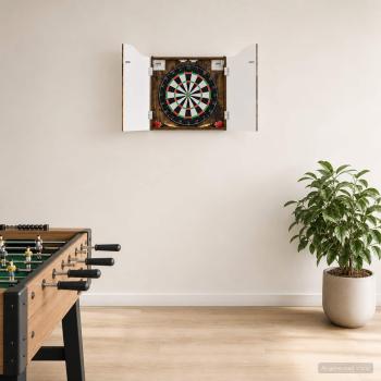 ARDEBO.de - Dartboard Schrank R?uchereiche 56 x 12 x 63 cm Holzwerkstoff