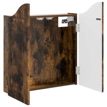 Dartboard Schrank R?uchereiche 56 x 12 x 63 cm Holzwerkstoff