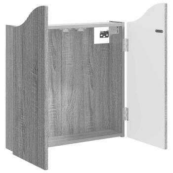Dartboard Schrank Sonoma-Grau 56 x 12 x 63 cm Holzwerkstoff