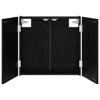 Dartboard Schrank Schwarz Eichen-Optik 56 x 12 x 53,5 cm