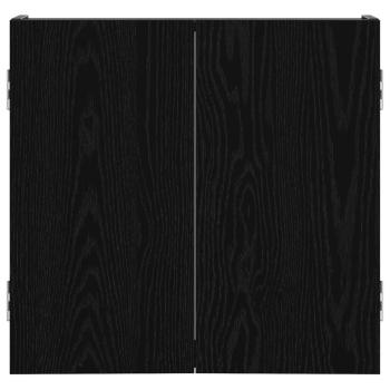 Dartboard Schrank Schwarz Eichen-Optik 56 x 12 x 53,5 cm