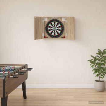 ARDEBO.de - Dartboard Schrank Sonoma-Eiche 56 x 12 x 53,5 cm Holzwerkstoff