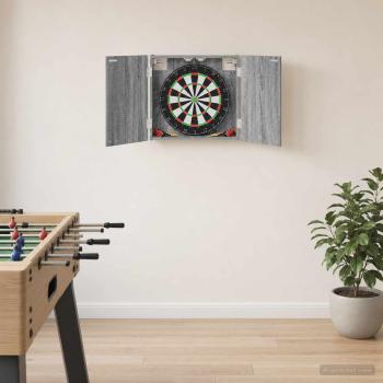 ARDEBO.de - Dartboard Schrank Sonoma-Grau 56 x 12 x 53,5 cm Holzwerkstoff