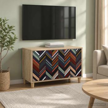 ARDEBO.de - TV-Schrank OMMEN 69 x 33 x 50 cm Sonoma Holzwerkstoff