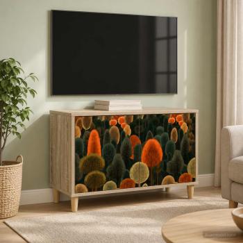 ARDEBO.de - TV-Schrank ZAANDAM 69 x 33 x 50 cm Sonoma Holzwerkstoff