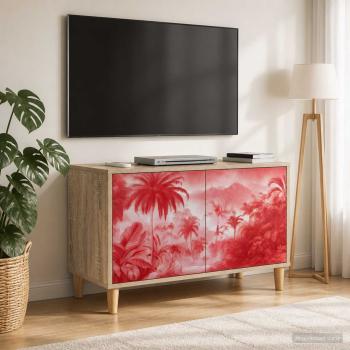 ARDEBO.de - TV-Schrank AACHEN 69 x 33 x 50 cm Sonoma Holzwerkstoff