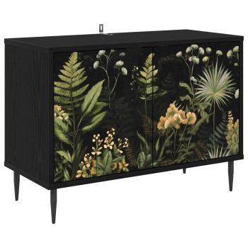 TV-Schrank RHENEN 69 x 33 x 50,5 cm Schwarz Eichen-Optik