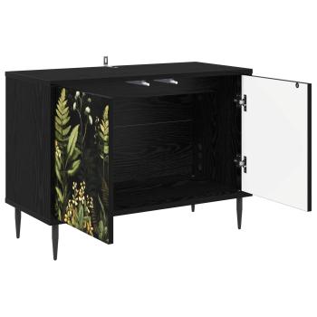 TV-Schrank RHENEN 69 x 33 x 50,5 cm Schwarz Eichen-Optik