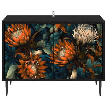 TV-Schrank LOCHEM 69 x 33 x 50,5 cm Schwarz Eichen-Optik
