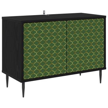 TV-Schrank GELEEN 69 x 33 x 50,5 cm Schwarz Eichen-Optik