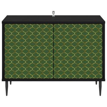 TV-Schrank GELEEN 69 x 33 x 50,5 cm Schwarz Eichen-Optik