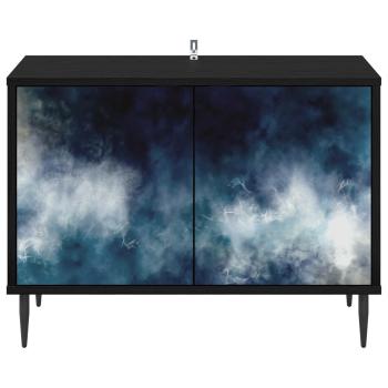 TV-Schrank RAALTE 69 x 33 x 50,5 cm Schwarz Eichen-Optik