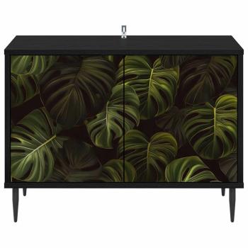 TV-Schrank ELBURG 69 x 33 x 50,5 cm Schwarz Eichen-Optik
