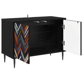 TV-Schrank OMMEN 69 x 33 x 50,5 cm Schwarz Eichen-Optik