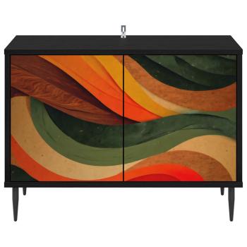 TV-Schrank BONN 69 x 33 x 50,5 cm Schwarz Eichen-Optik