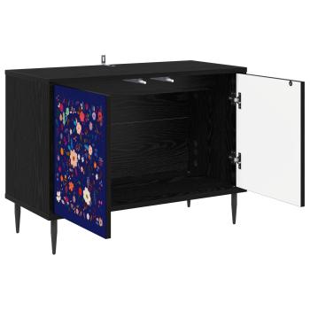 TV-Schrank MAINZ 69 x 33 x 50,5 cm Schwarz Eichen-Optik