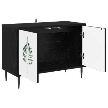 TV-Schrank HANAU 69 x 33 x 50,5 cm Schwarz Eichen-Optik