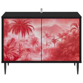 TV-Schrank AACHEN 69 x 33 x 50,5 cm Schwarz Eichen-Optik