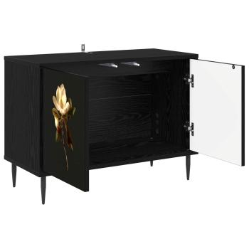 TV-Schrank BREMEN 69 x 33 x 50,5 cm Schwarz Eichen-Optik