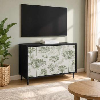 ARDEBO.de - TV-Schrank GOTHA 69 x 33 x 50,5 cm Schwarz Eichen-Optik