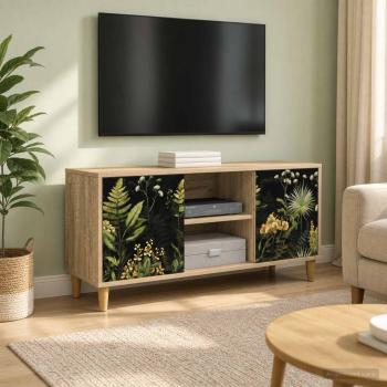 ARDEBO.de - TV-Schrank RHENEN 102 x 33 x 50 cm Sonoma Holzwerkstoff