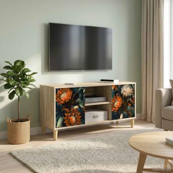 ARDEBO.de - TV-Schrank LOCHEM 102 x 33 x 50 cm Sonoma Holzwerkstoff