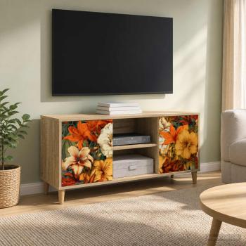 ARDEBO.de - TV-Schrank GENNEP 102 x 33 x 50 cm Sonoma Holzwerkstoff