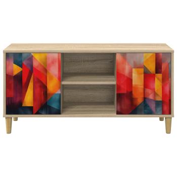 TV-Schrank HEESCH 102 x 33 x 50 cm Sonoma Holzwerkstoff