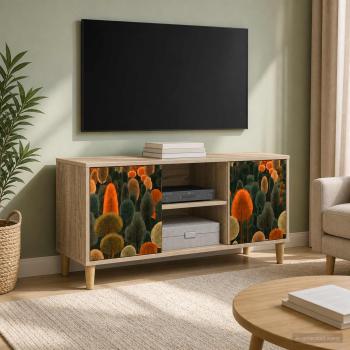 ARDEBO.de - TV-Schrank ZAANDAM 102 x 33 x 50 cm Sonoma Holzwerkstoff