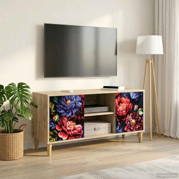 ARDEBO.de - TV-Schrank KIEL 102 x 33 x 50 cm Sonoma Holzwerkstoff