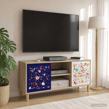 ARDEBO.de - TV-Schrank MAINZ 102 x 33 x 50 cm Sonoma Holzwerkstoff