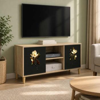ARDEBO.de - TV-Schrank BREMEN 102 x 33 x 50 cm Sonoma Holzwerkstoff