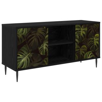 TV-Schrank ELBURG 102 x 33 x 51 cm Schwarz Eichen-Optik