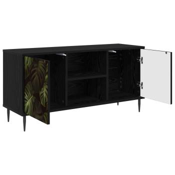 TV-Schrank ELBURG 102 x 33 x 51 cm Schwarz Eichen-Optik