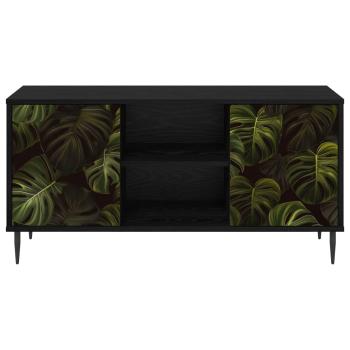 TV-Schrank ELBURG 102 x 33 x 51 cm Schwarz Eichen-Optik