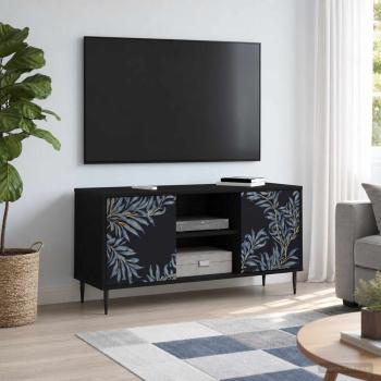 ARDEBO.de - TV-Schrank DOKKUM 102 x 33 x 51 cm Schwarz Eichen-Optik