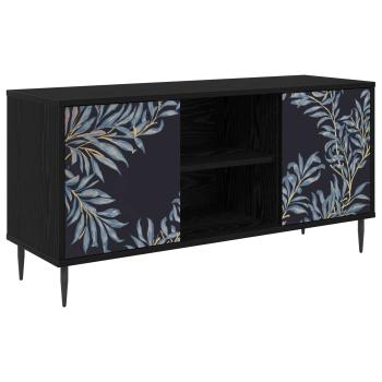 TV-Schrank DOKKUM 102 x 33 x 51 cm Schwarz Eichen-Optik