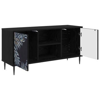 TV-Schrank DOKKUM 102 x 33 x 51 cm Schwarz Eichen-Optik