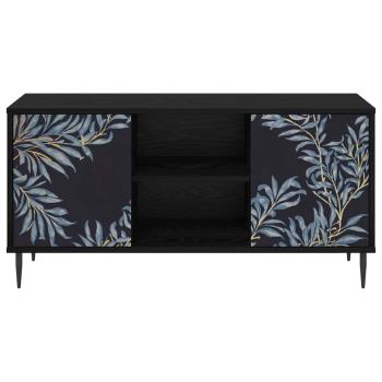 TV-Schrank DOKKUM 102 x 33 x 51 cm Schwarz Eichen-Optik