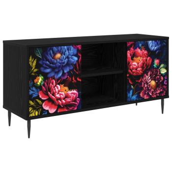 TV-Schrank KIEL 102 x 33 x 51 cm Schwarz Eichen-Optik