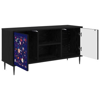 TV-Schrank MAINZ 102 x 33 x 51 cm Schwarz Eichen-Optik