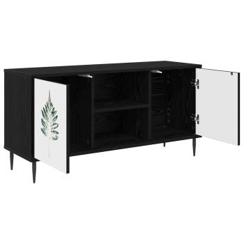 TV-Schrank HANAU 102 x 33 x 51 cm Schwarz Eichen-Optik