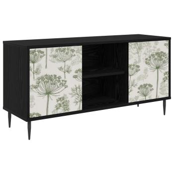 TV-Schrank GOTHA 102 x 33 x 51 cm Schwarz Eichen-Optik