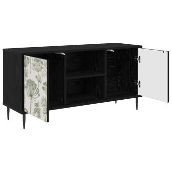 TV-Schrank GOTHA 102 x 33 x 51 cm Schwarz Eichen-Optik
