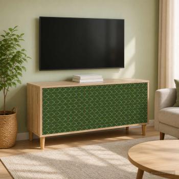 ARDEBO.de - TV-Schrank GELEEN 102 x 33 x 50 cm Sonoma Holzwerkstoff
