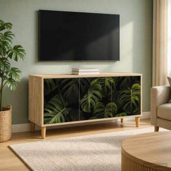 ARDEBO.de - TV-Schrank ELBURG 102 x 33 x 50 cm Sonoma Holzwerkstoff