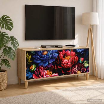ARDEBO.de - TV-Schrank KIEL 102 x 33 x 50 cm Sonoma Holzwerkstoff