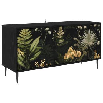 TV-Schrank RHENEN 102 x 33 x 51 cm Schwarz Eichen-Optik